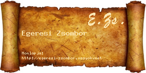 Egeresi Zsombor névjegykártya